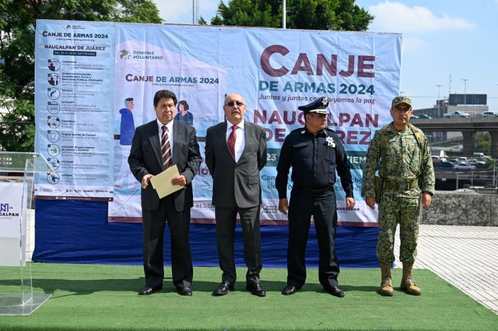 Instalan en Naucalpan módulo del programa ‘canje de armas 2024’