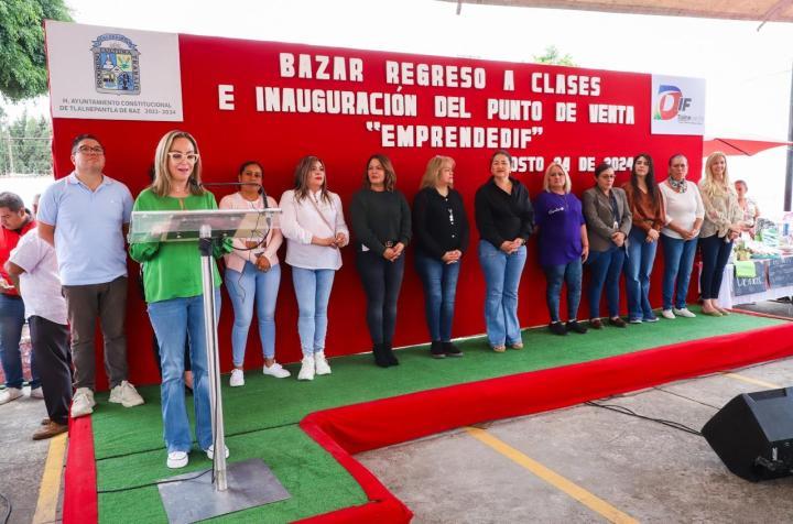 DIF Tlalnepantla impulsa el emprendimiento e inaugura punto de venta “Emprende DIF” y un bazar escolar